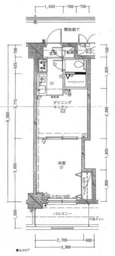高崎市元紺屋町、中古マンションの間取り画像です