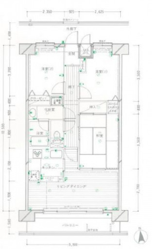 高崎市矢島町、中古マンションの間取り画像です