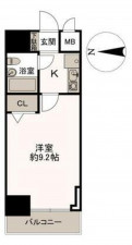 高崎市鞘町、中古マンションの間取り画像です