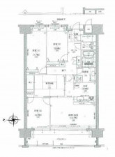 高崎市日光町、中古マンションの間取り画像です