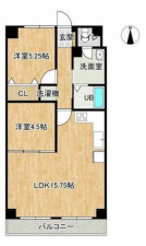 高崎市小八木町、中古マンションの間取り画像です