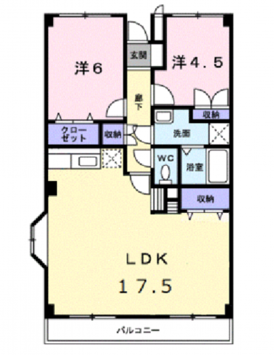 高崎市並榎町、収益物件/マンションの間取り画像です