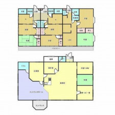 高崎市箕郷町、収益物件/住宅付店舗の間取り画像です