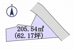 高崎市下中居町、土地の間取り画像です