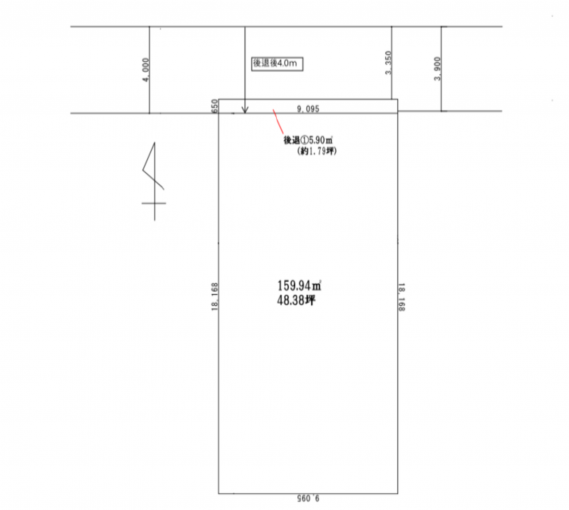 高崎市棟高町、土地の間取り画像です