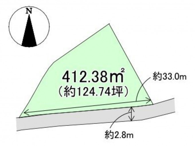 高崎市片岡町、土地の間取り画像です