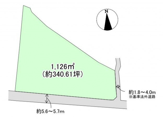 高崎市下佐野町、土地の間取り画像です