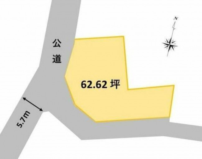 高崎市竜見町、土地の間取り画像です