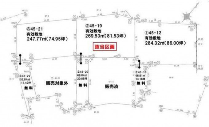 高崎市浜尻町、土地の間取り画像です