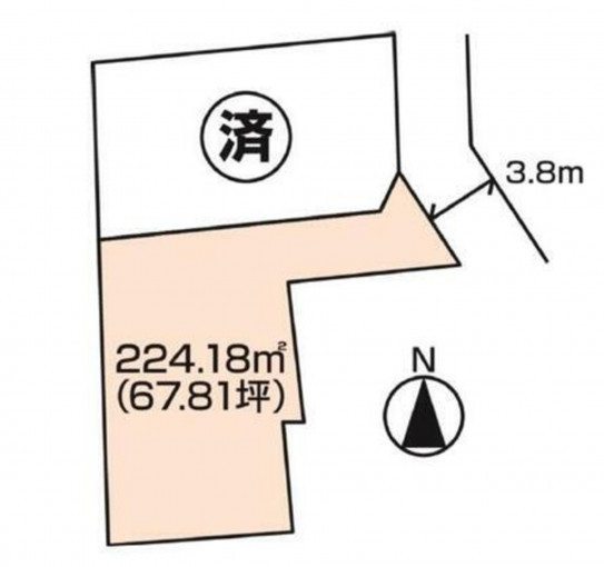 高崎市日光町、土地の間取り画像です