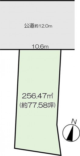 高崎市大八木町、土地の間取り画像です
