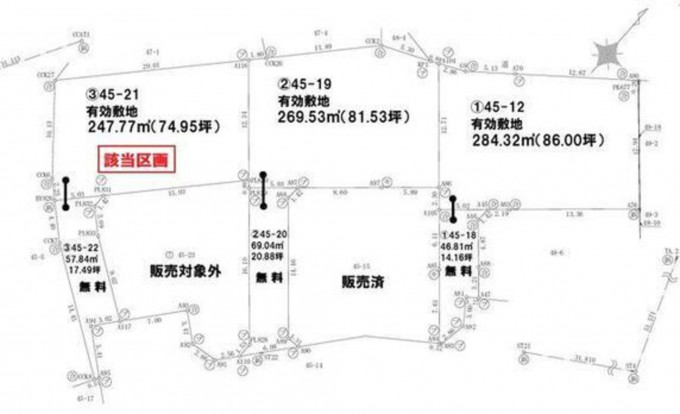 高崎市浜尻町、土地の間取り画像です