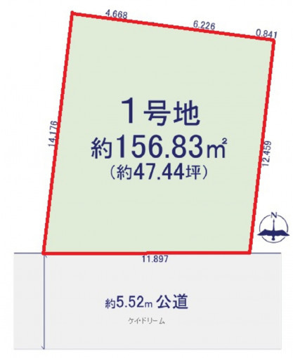 高崎市岩鼻町、土地の間取り画像です