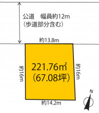 高崎市福島町、土地の間取り画像です