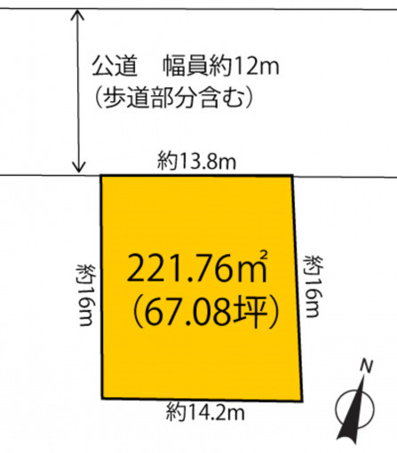 高崎市福島町、土地の間取り画像です