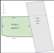 高崎市柳川町、土地の間取り画像です