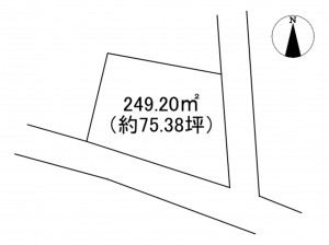 高崎市貝沢町、土地の間取り画像です