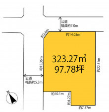 高崎市浜尻町、土地の間取り画像です