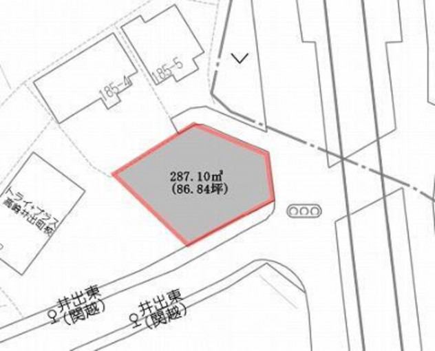 高崎市井出町、土地の間取り画像です