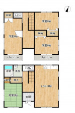 高崎市箕郷町、中古一戸建ての間取り画像です