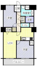 高崎市岩押町、中古マンションの間取り画像です