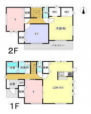 高崎市中豊岡町、新築一戸建ての間取り画像です