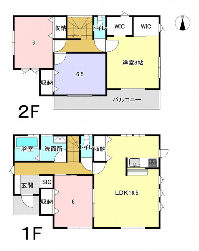 高崎市中豊岡町、新築一戸建ての間取り画像です