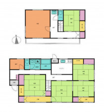 高崎市小八木町、中古一戸建ての間取り画像です