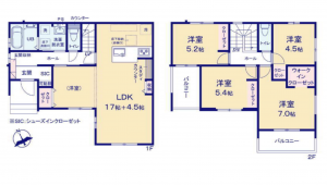 高崎市棟高町、新築一戸建ての間取り画像です