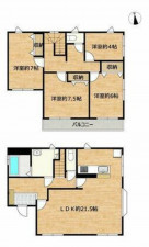 高崎市箕郷町、中古一戸建ての間取り画像です