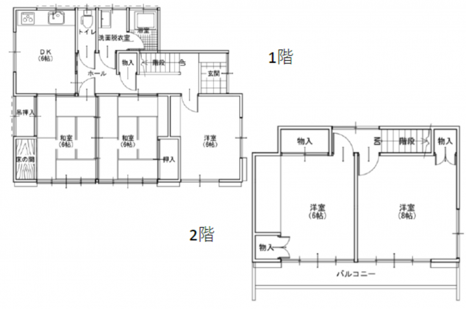 高崎市剣崎町、中古一戸建ての間取り画像です
