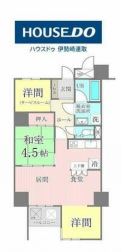 高崎市末広町、中古マンションの間取り画像です