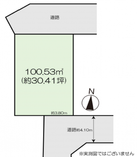 高崎市上中居町、土地の間取り画像です