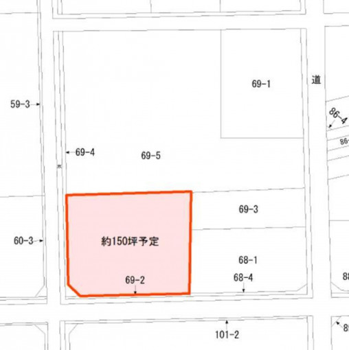高崎市綿貫町、土地の間取り画像です