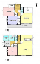 高崎市東貝沢町、新築一戸建ての間取り画像です