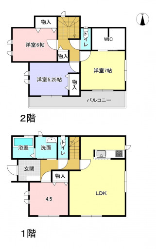 高崎市東貝沢町、新築一戸建ての間取り画像です