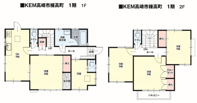 高崎市棟高町、中古一戸建ての間取り画像です