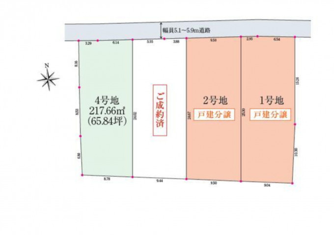 高崎市貝沢町、土地の間取り画像です