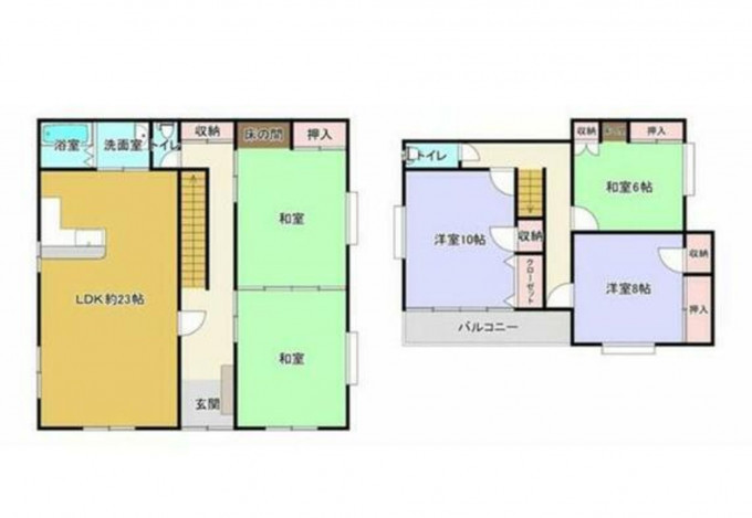 高崎市足門町、中古一戸建ての間取り画像です