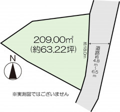 高崎市箕郷町、土地の間取り画像です