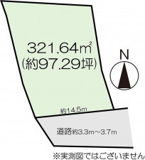 高崎市箕郷町、土地の間取り画像です