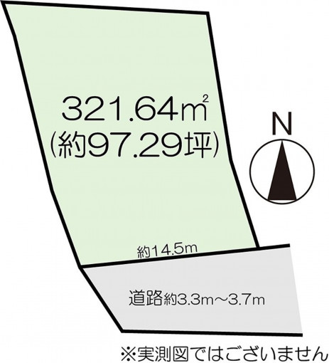 高崎市箕郷町、土地の間取り画像です