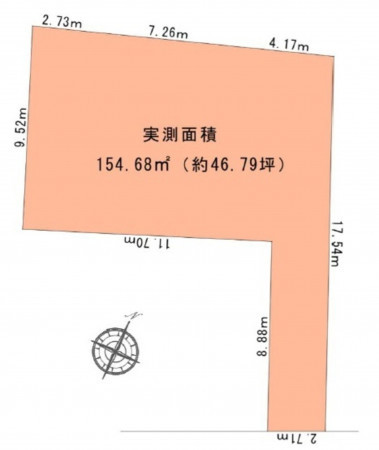 相模原市緑区大島、土地の間取り画像です