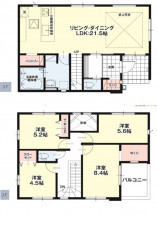 相模原市緑区町屋、新築一戸建ての間取り画像です