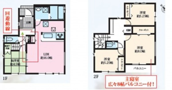相模原市緑区下九沢、新築一戸建ての間取り画像です