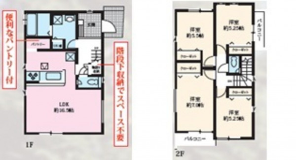 相模原市緑区下九沢、新築一戸建ての間取り画像です