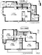 相模原市緑区二本松、新築一戸建ての間取り画像です