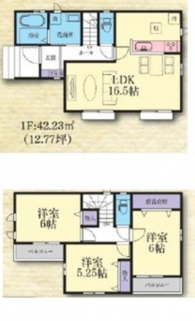 相模原市緑区二本松、新築一戸建ての間取り画像です