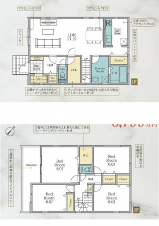 相模原市緑区大島、新築一戸建ての間取り画像です