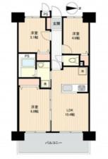 相模原市緑区西橋本、中古マンションの間取り画像です